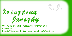krisztina janszky business card